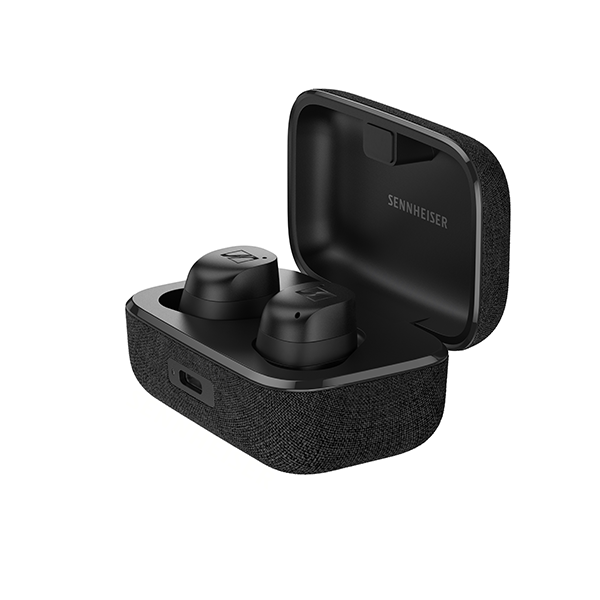 MOMENTUM True Wireless 3 Sennheiser Earbuds in black charging case